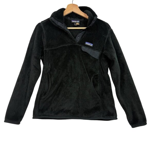 Patagonia Re-Tool Womens Size Small Snap-T Fleece Pullover Black - Picture 1 of 8
